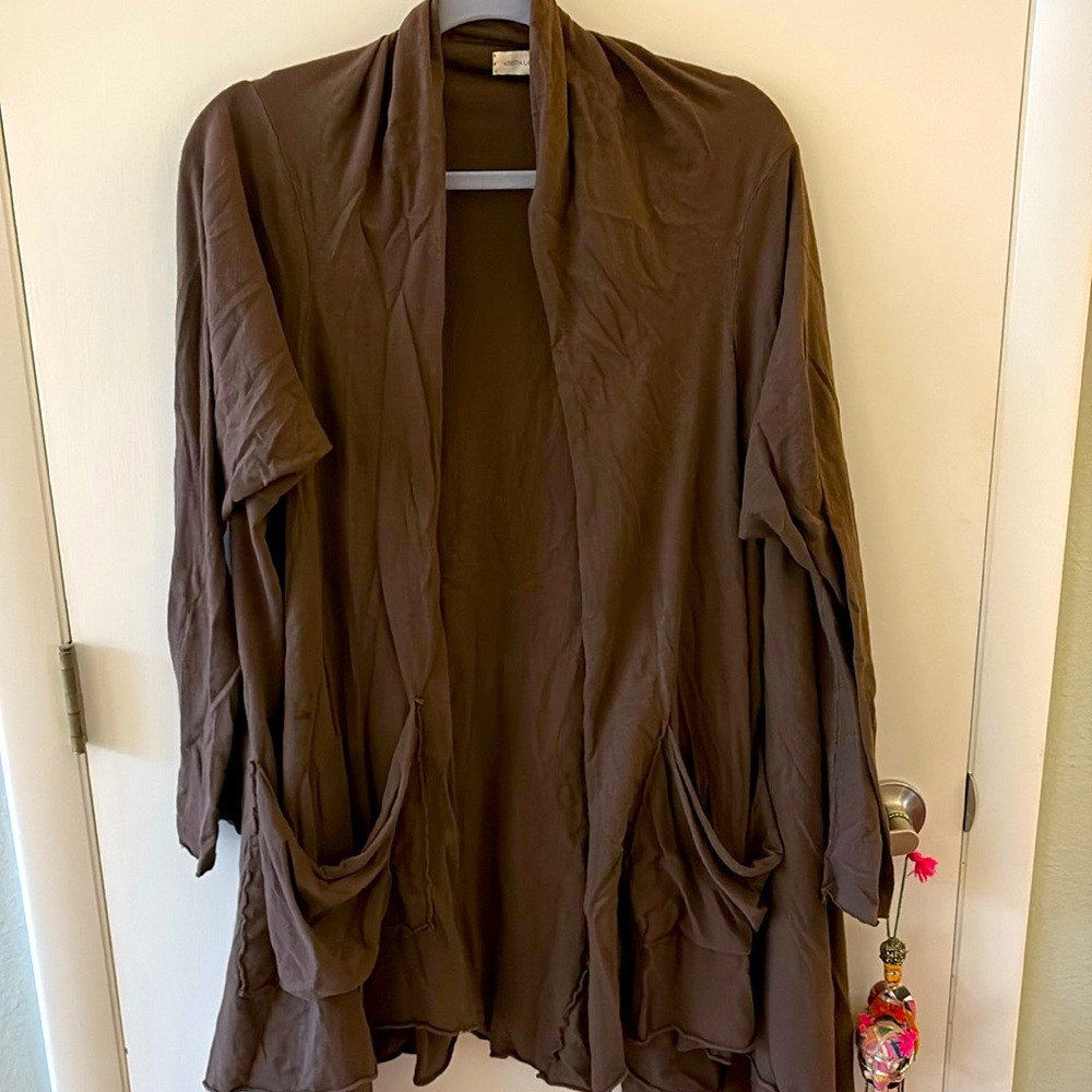Krista Larson Lightweight Jersey Billowy Cardigan